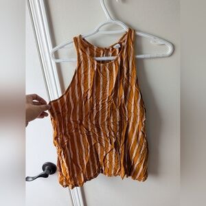 Old Navy Striped Top - Rust & White